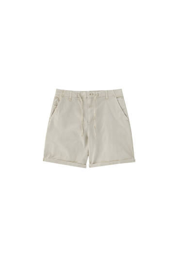 Chino Bermuda shorts with accessory - ecologically grown cotton (at least 50%)
