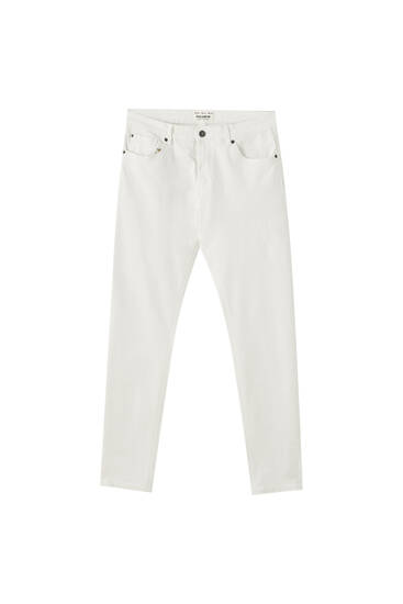 Λευκό τζιν παντελόνι super skinny basic