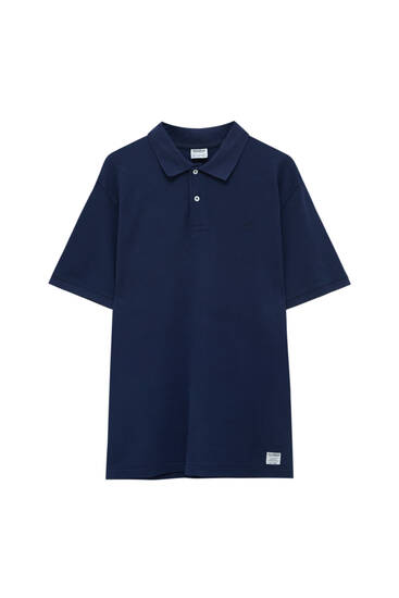 Basic garment-dyed polo shirt