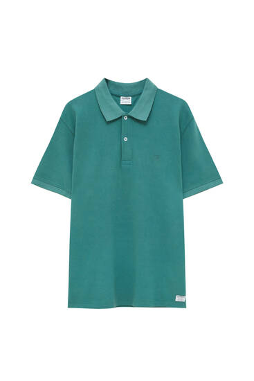 Basic garment-dyed polo shirt