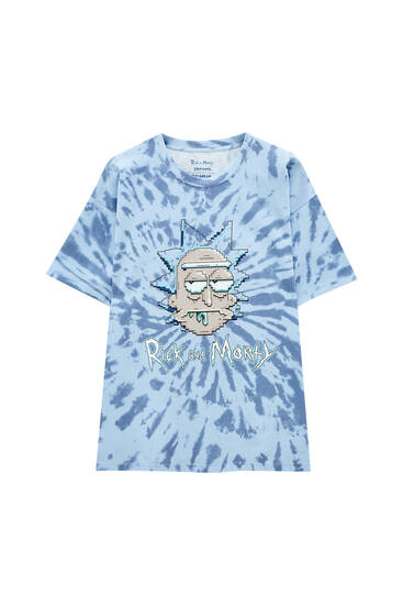Rick and Morty T-shirt with blue tie 