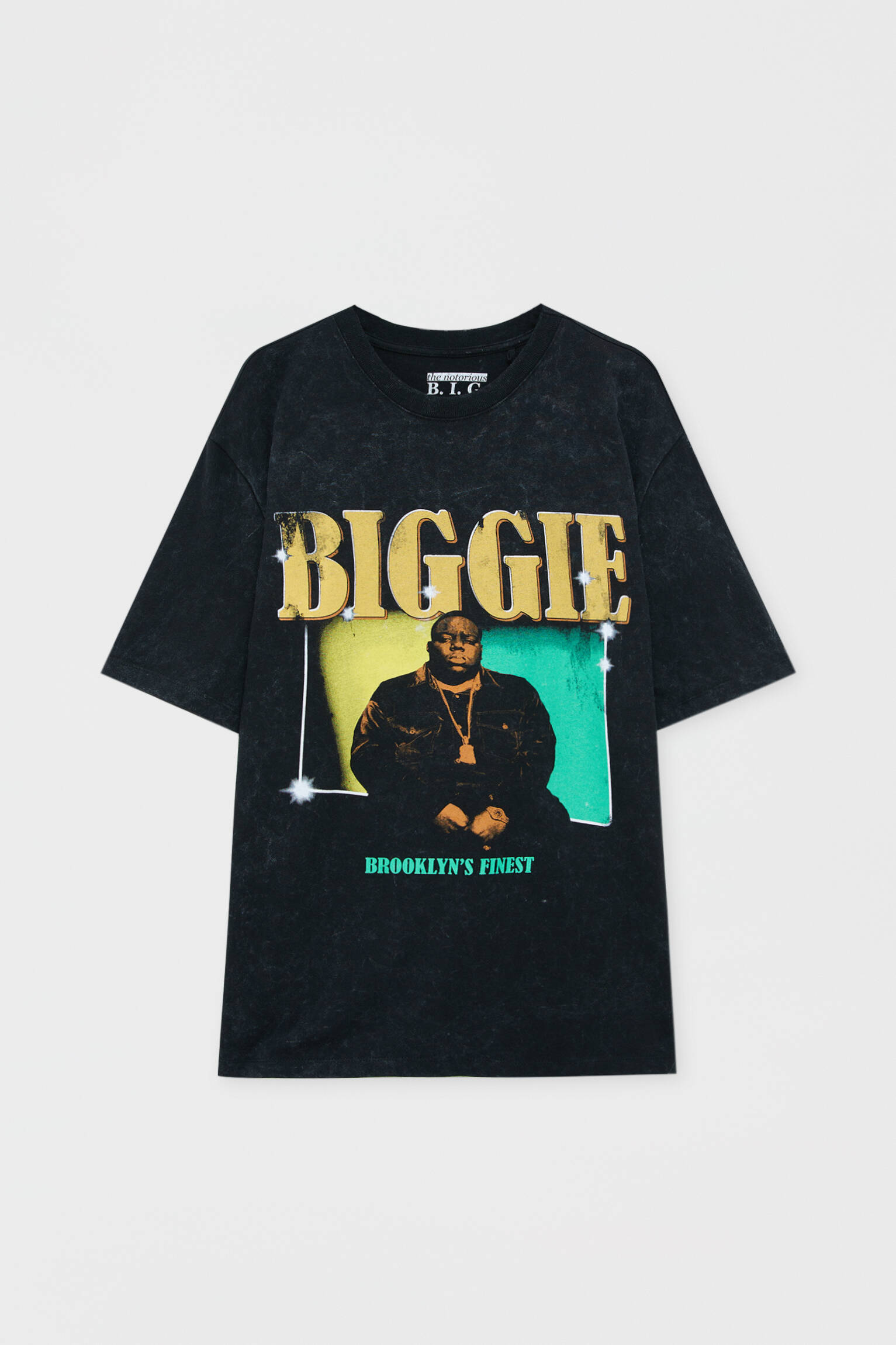 Pull & Bear - Black The Notorious B.I.G. âBiggieâ T-shirt