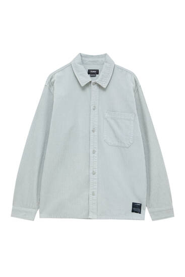 Corduroy overshirt with pockets