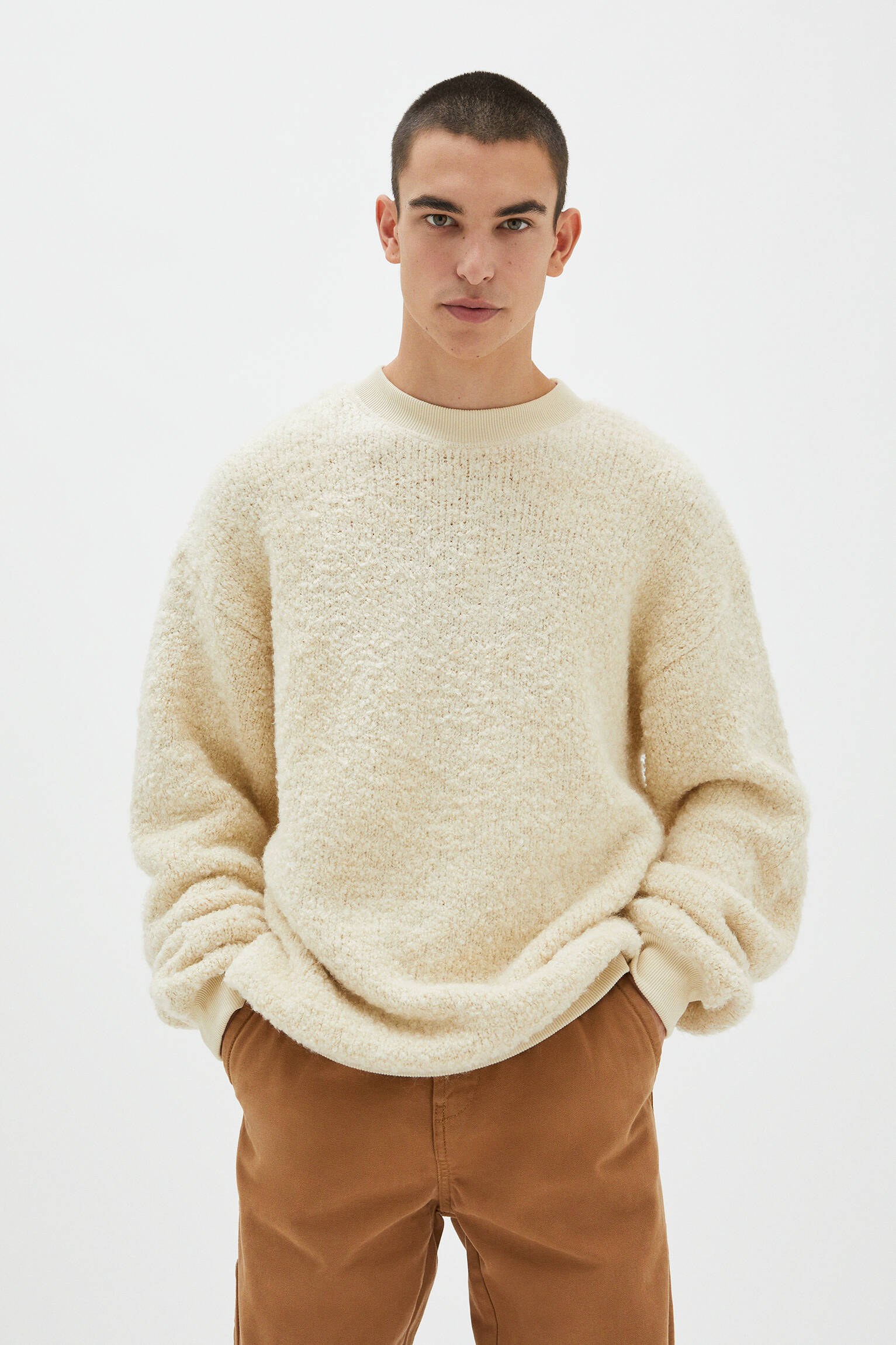 faux shearling sweater
