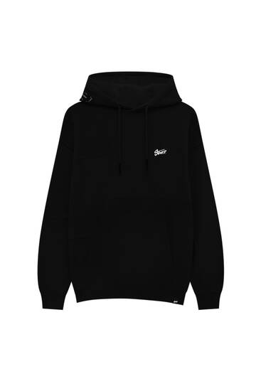 Premium fabric colour block hoodie