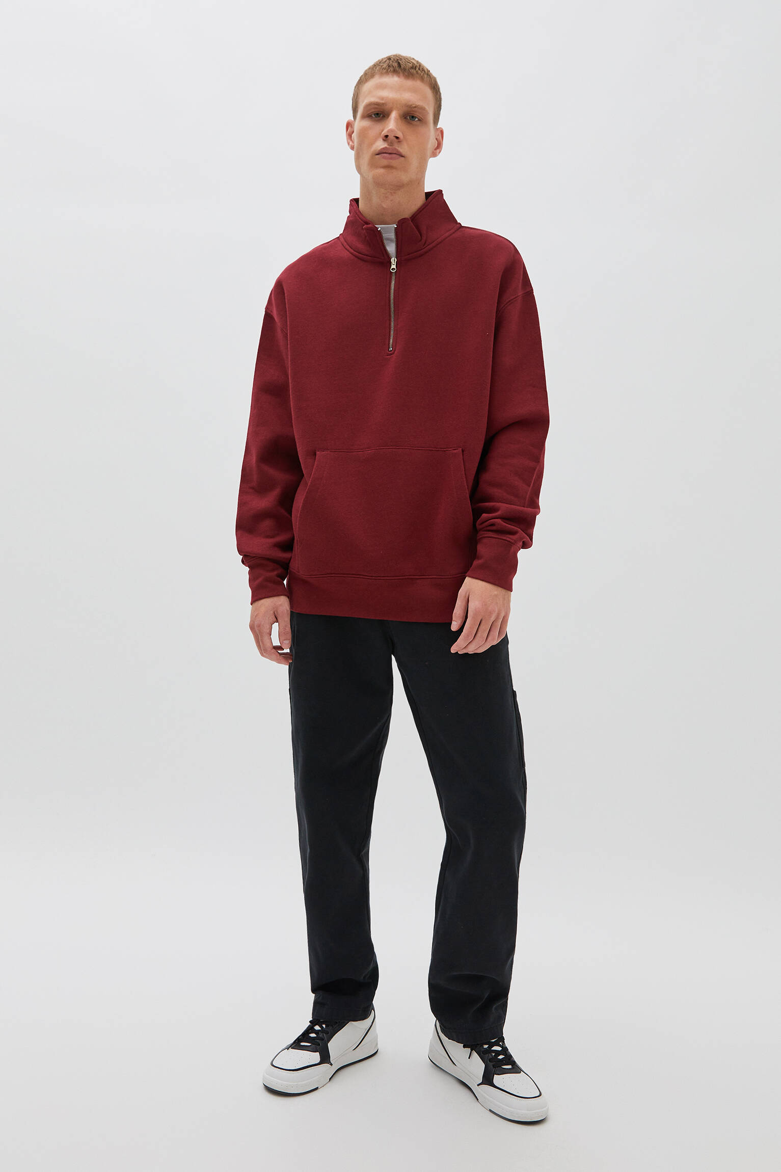 Pull \u0026 Bear - Sudadera básica zipper pecho