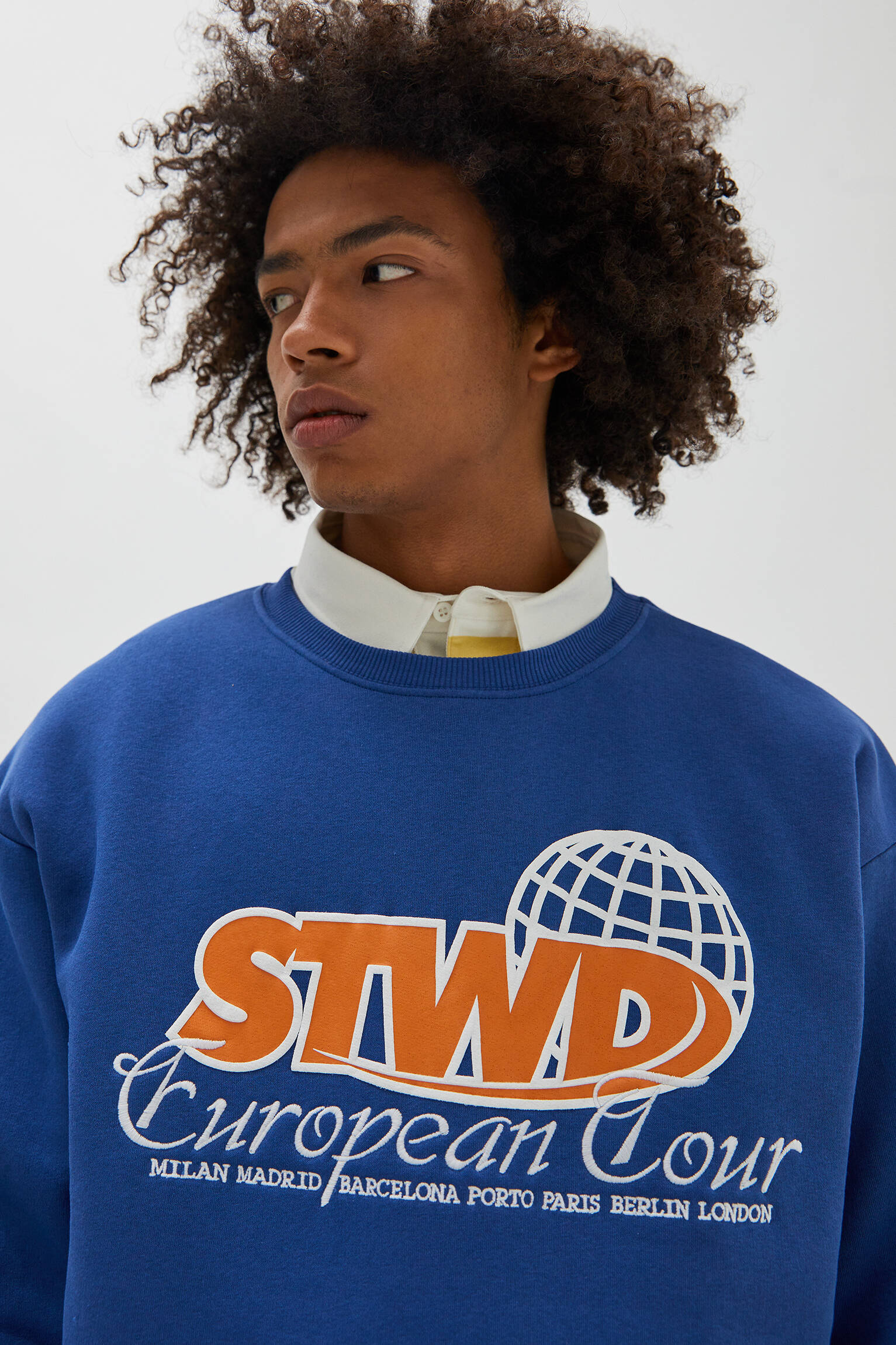 Pull \u0026 Bear - Sudadera azul STWD