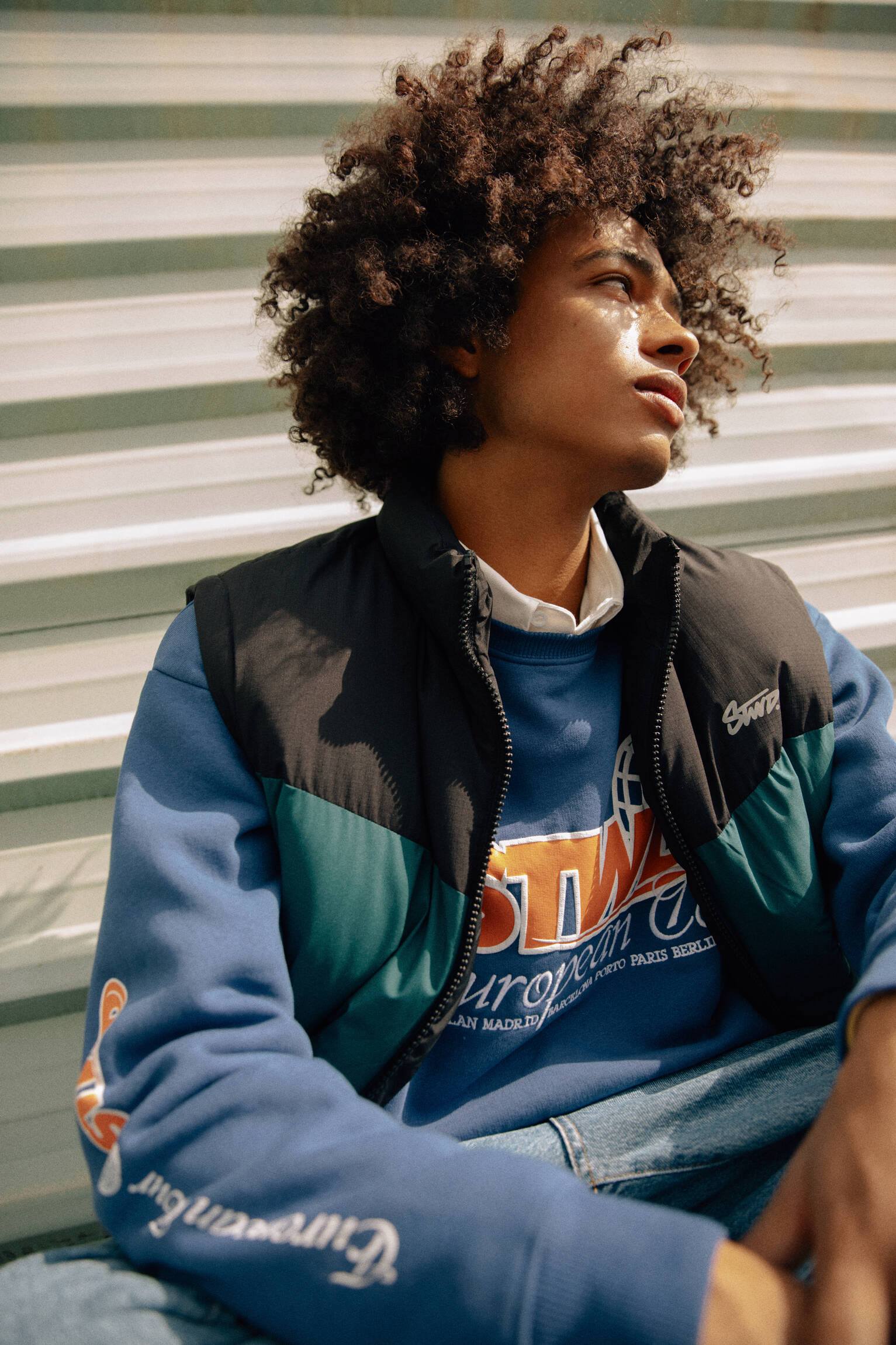 Pull \u0026 Bear - Sudadera azul STWD