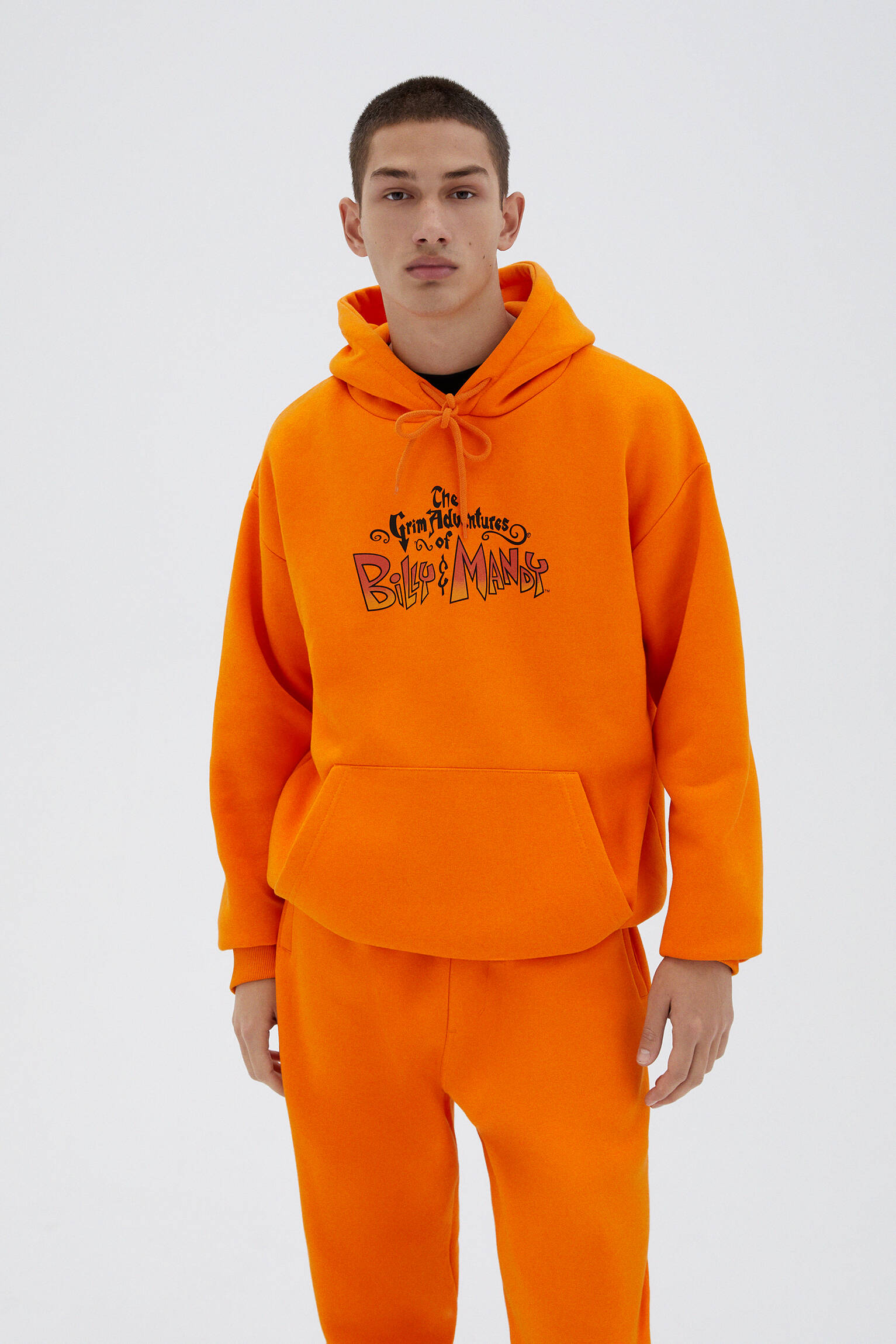 Pull \u0026 Bear - Sudadera naranja Billy \u0026 Mandy