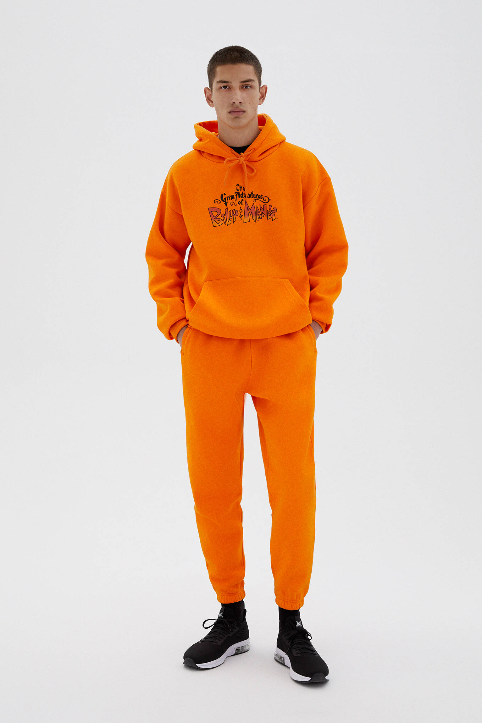 Pull \u0026 Bear - Sudadera naranja Billy \u0026 Mandy