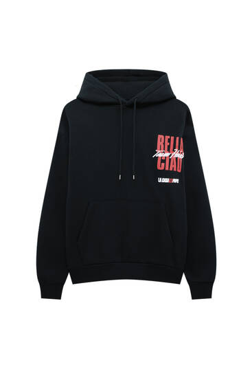 Money Heist x Pull&Bear hoodie with slogan “Bella Ciao”