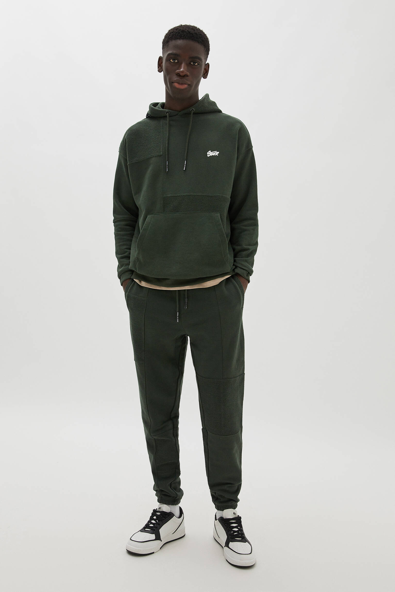 PULL \u0026 BEAR STWD cropped sweatshirt \u0026 jogging trousers with stripes – S.M  Garments