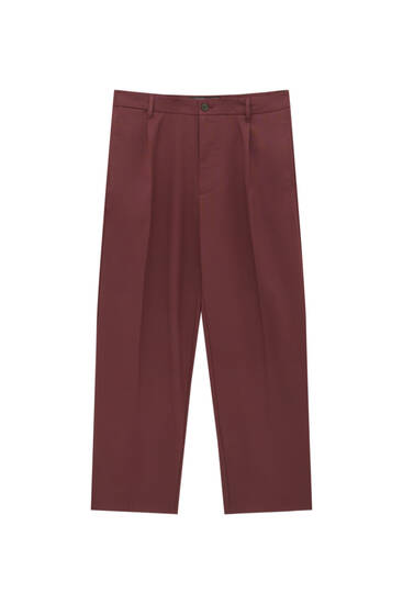 Tailored wide-leg trousers with darts
