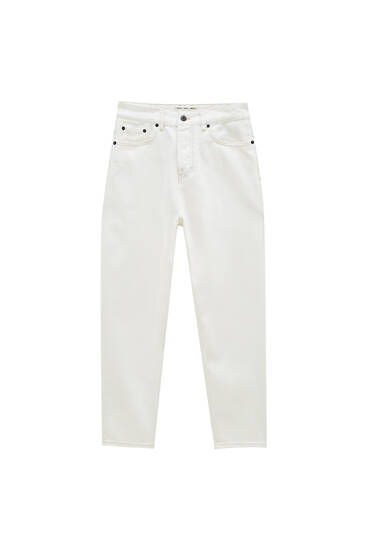 Λευκό τζιν παντελόνι loose fit