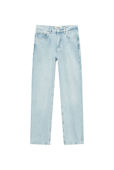 Wide-leg straight fit jeans