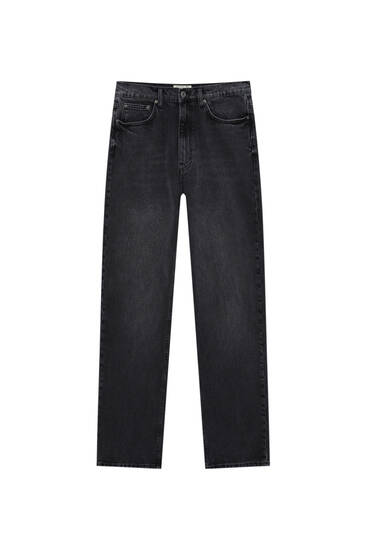 Wide-leg straight fit jeans