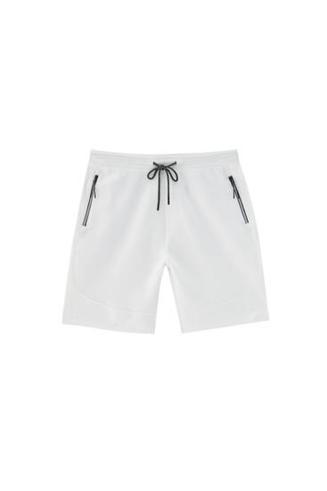 Bermuda jogging shorts with zips