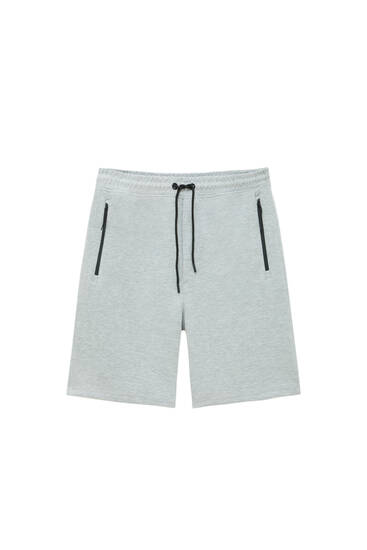 Jogging Bermuda shorts with zip pockets