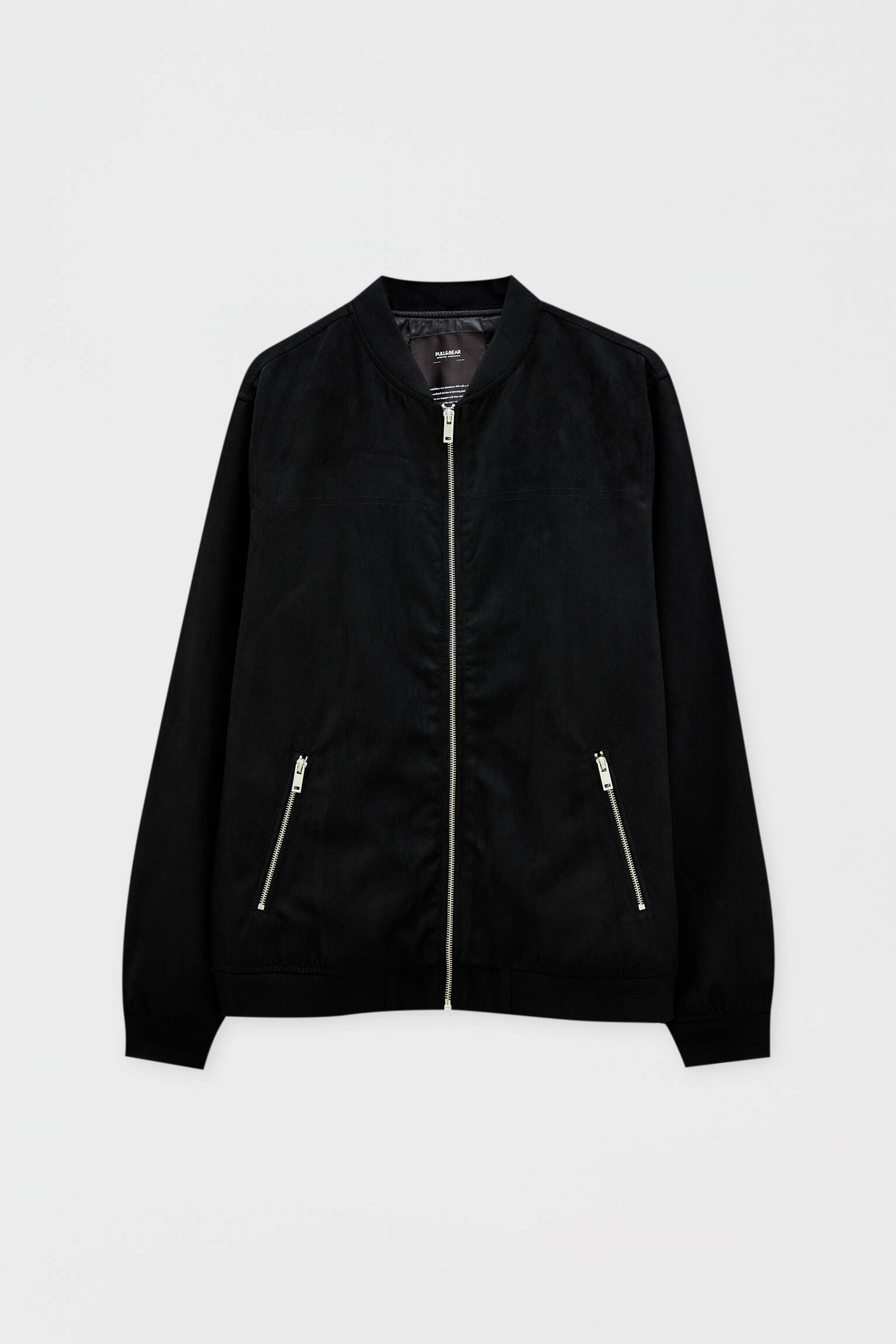 Pull & Bear - Basic faux suede bomber jacket