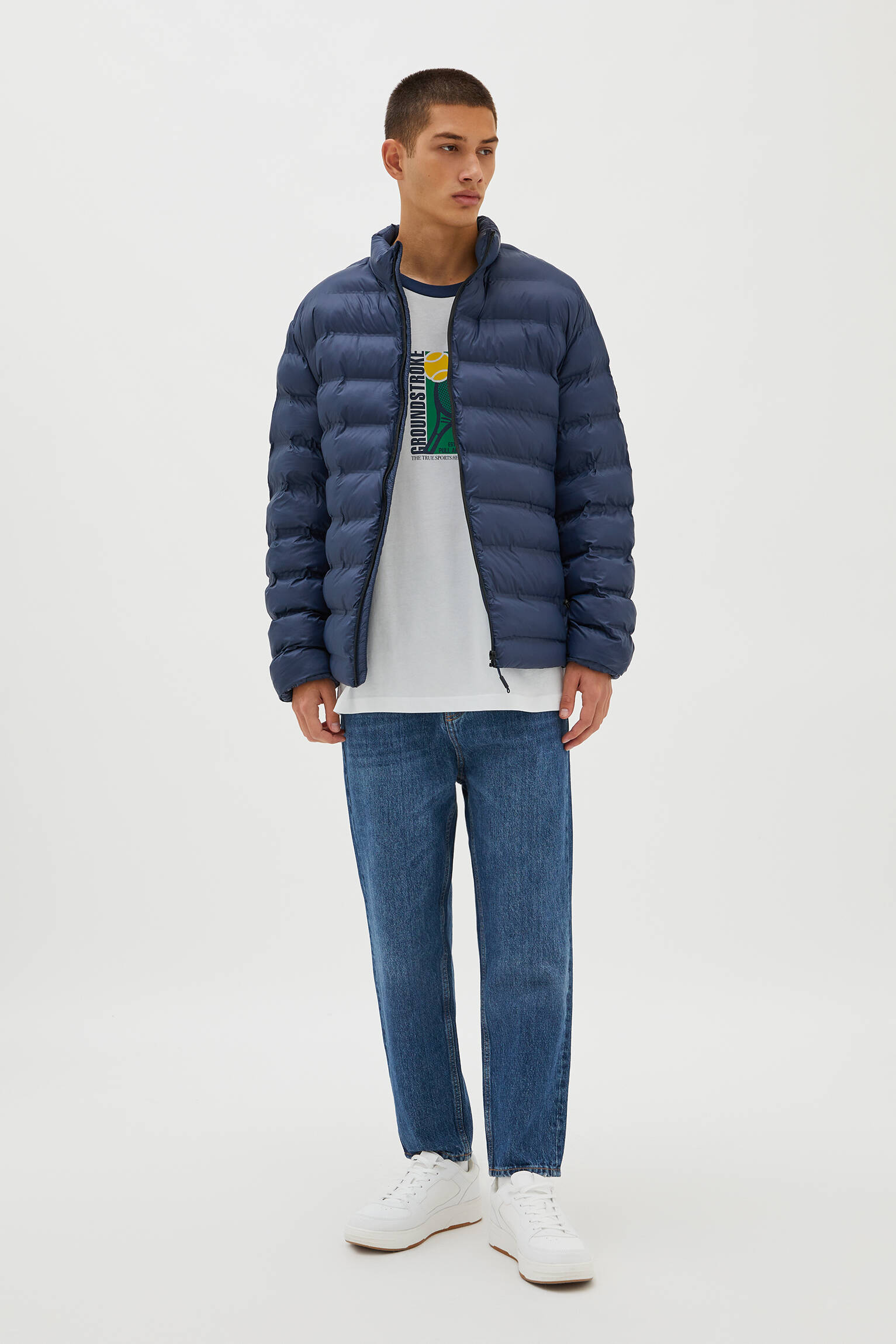 pull and bear lightweight puffer jacket