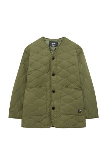 pull and bear purple puffer jacket