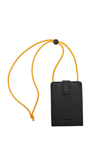 Crossbody mobile phone bag with contrast strap