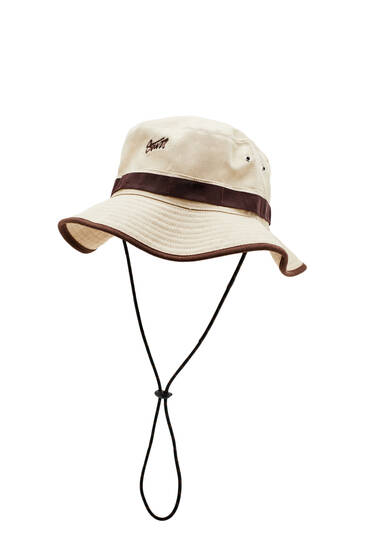 STWD safari print bucket hat