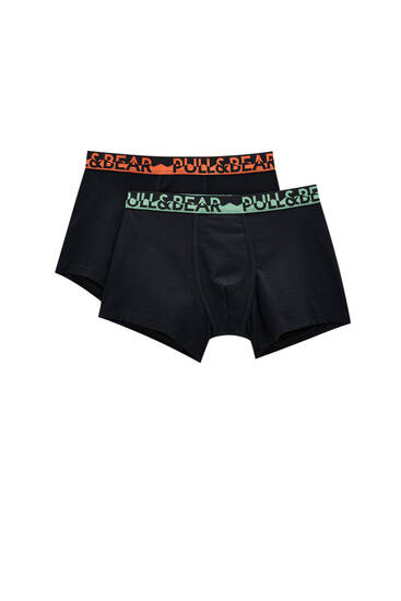2-pack of boxers with coloured waistband