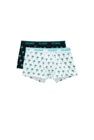 2-pack of palm tree print boxers