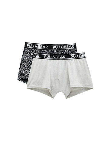 2-pack of boxers with Pull&Bear elastic waistband