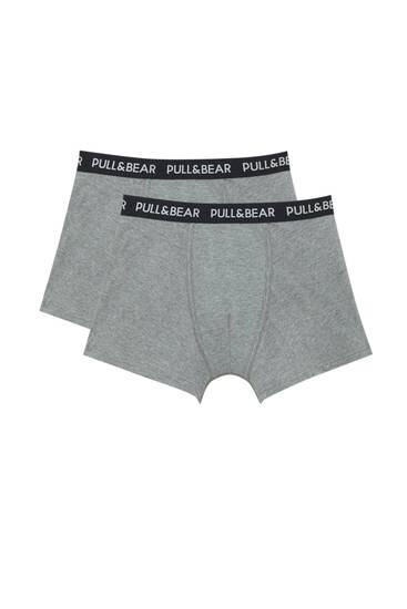 Pack of 2 basic grey boxers