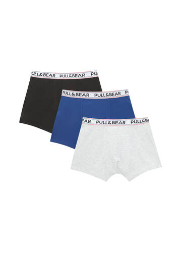 3-pack of boxers with striped waistband