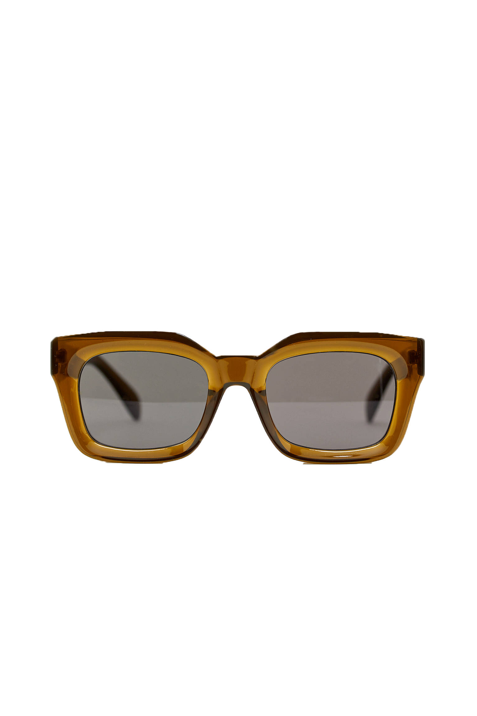 Солнцезащитные очки в квадратной оправе цвета хаки ХАКИ Pull & Bear