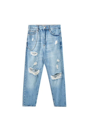 Vaqueros anchos hombre rotos Clearance