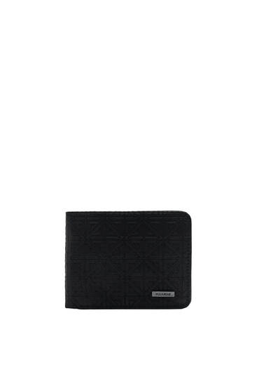 Black wallet with raised design