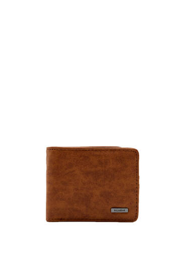 Basic brown faux leather wallet