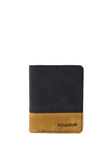 Panelled wallet with logo