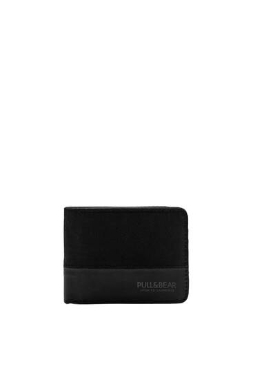 Black contrast nylon wallet