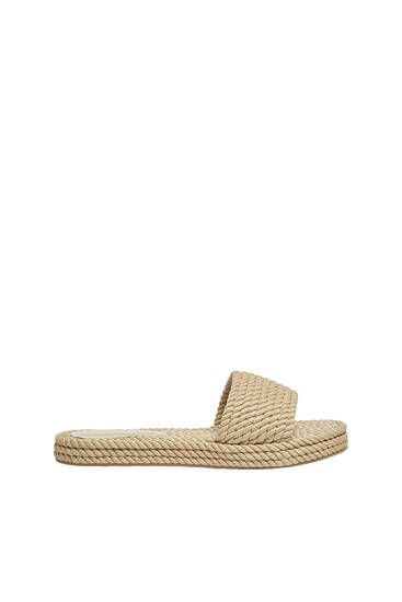 Flat sandals with cord detail
