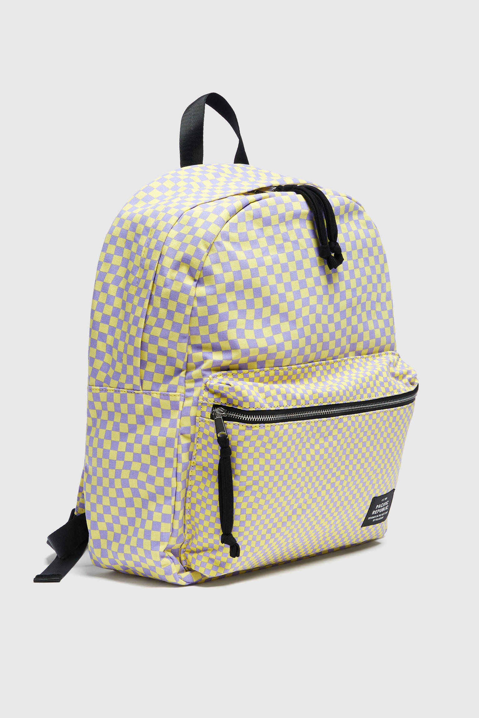 chequered backpack