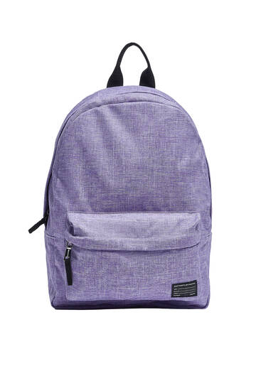 Textured fabric backpack