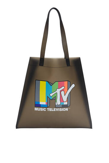 MTV logolu tote çanta