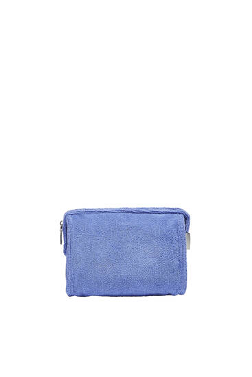 Terry-effect toiletry bag