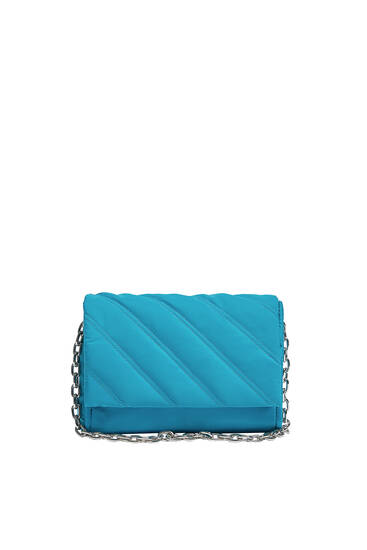 Quilted crossbody bag with chain detail