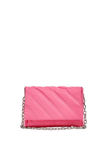 Quilted crossbody bag with chain detail