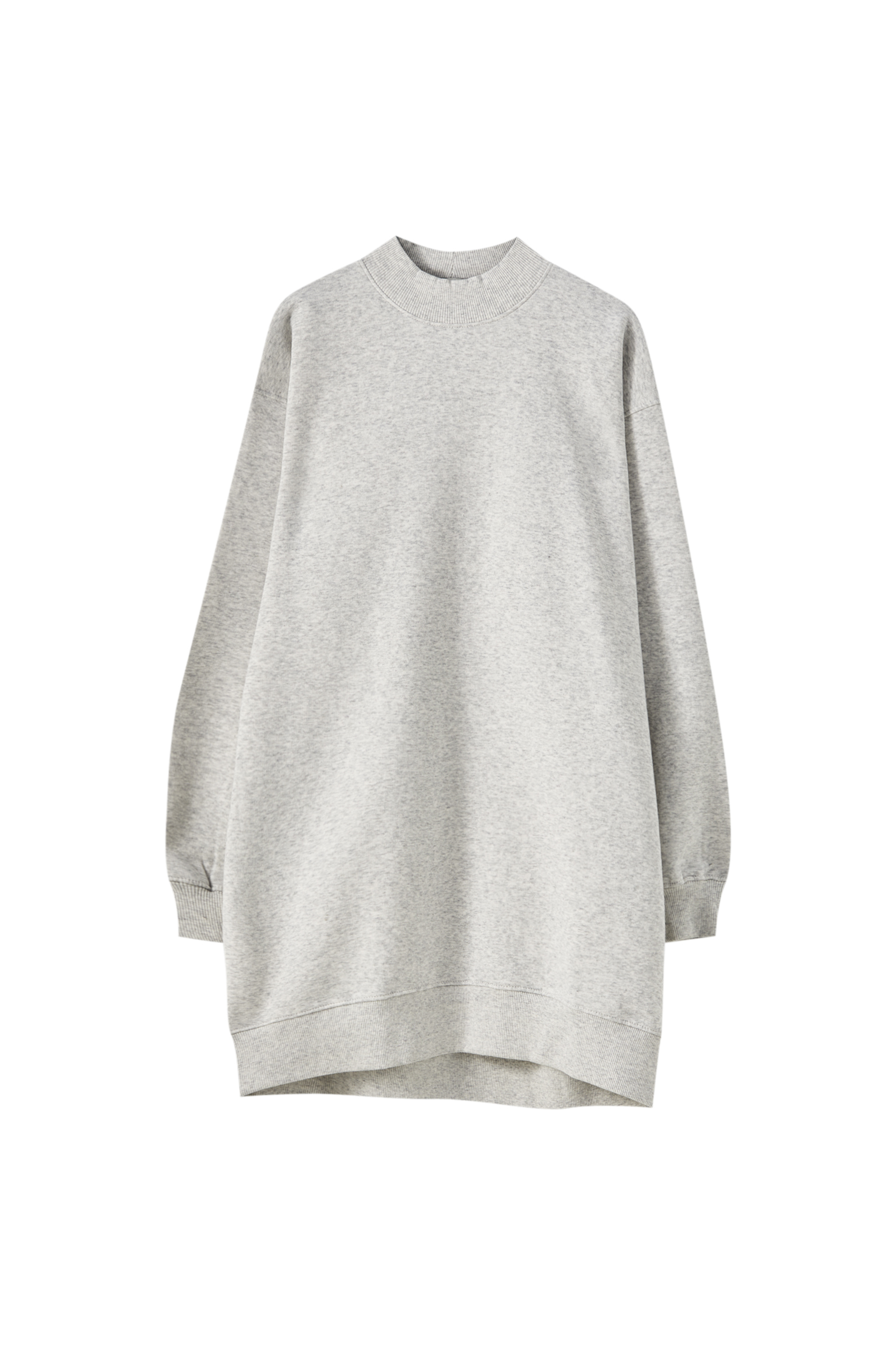 white high neck sweatshirt