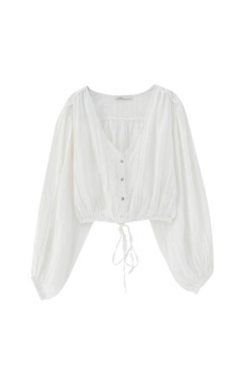 blusa blanca juvenil