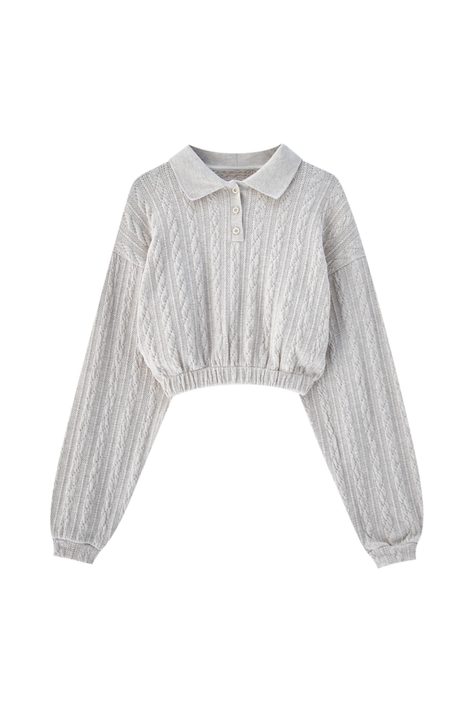 cropped cable knit sweater