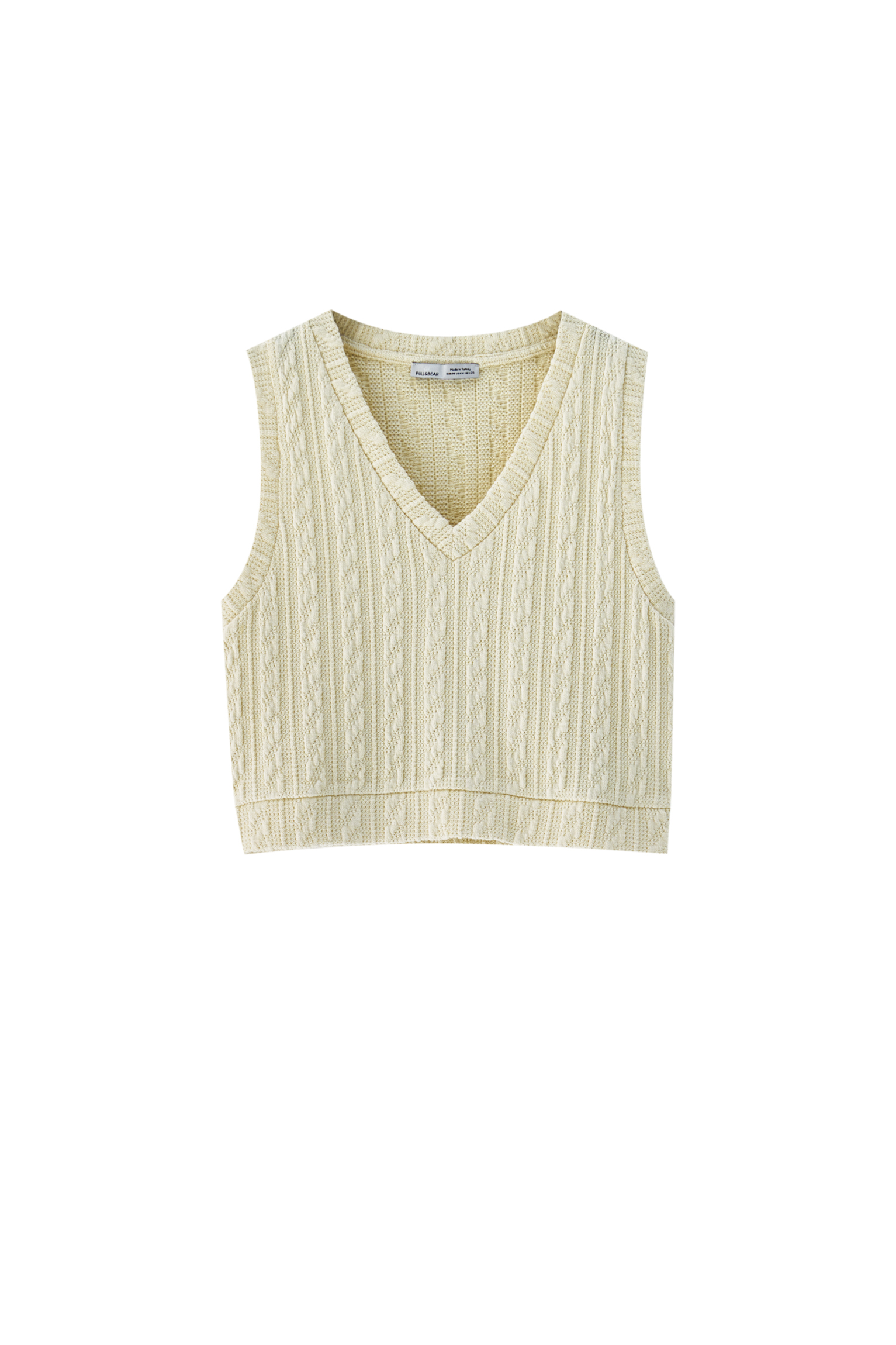cable knit waistcoat