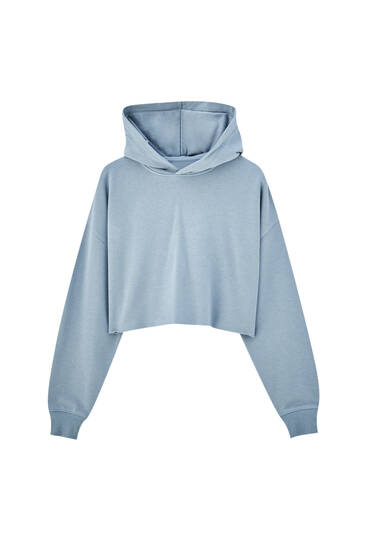 pull and bear light blue hoodie